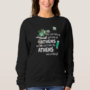 Sudadera Chica de Atenas Patriótica Orgullosa Chica de Aten