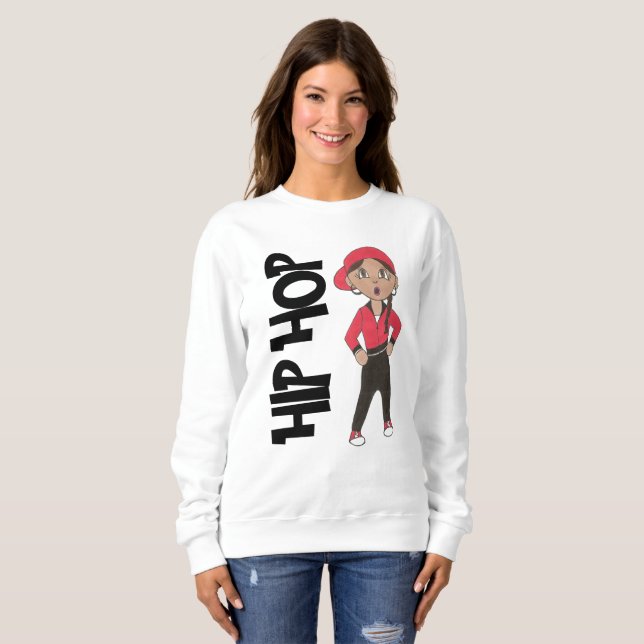 Sudadera Chica de bailarina HIP HOP Hiphop regalo de profes (Anverso completo)