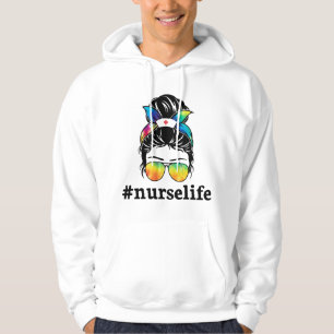 Sudadera Chica de bollo con vida de enfermera con sublimaci