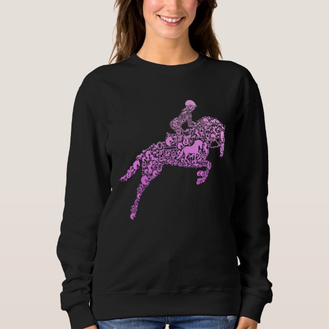 Sudadera Chica de caballos Caballo Cabalgando Mujeres (Anverso)
