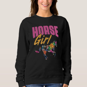 Sudadera Chica de caballos Caballo Montando Caballo Carrera
