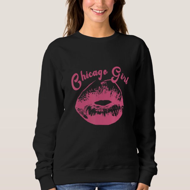 Sudadera Chica de Chicago Illinois (Anverso)