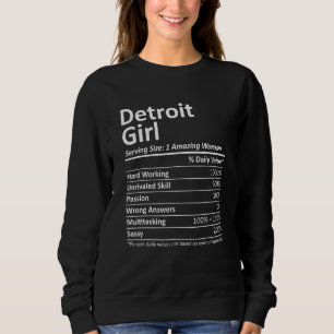 Sudadera Chica de Detroit Mi Michigan Ciudad Hogar Raíces