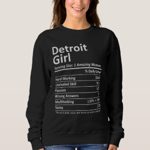 Sudadera Chica De Detroit Mi Michigan Ciudad Raíces Ee.Uu.