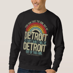 Sudadera Chica De Detroit Míchigan Hogar Nativo Detroit