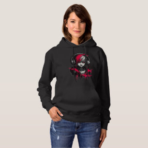 Sudadera Chica de emoción urbana Cyber 2K en rosa vibrante 