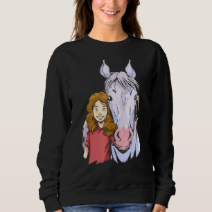 Sudadera Chica de equitación mujer monta caballos