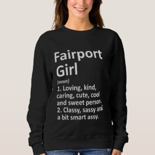 Sudadera CHICA DE FAIRPORT NY NEW YORK Funny City Home Root