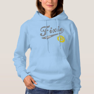 Sudadera Chica de fixias, diseño de bicicletas gris/amarill