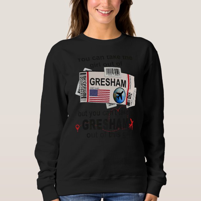 Sudadera Chica de Flight Ticket Gresham de Gresham Boarding (Anverso)