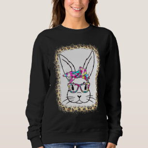 Sudadera Chica de gafas de centeno de conejo de pascua