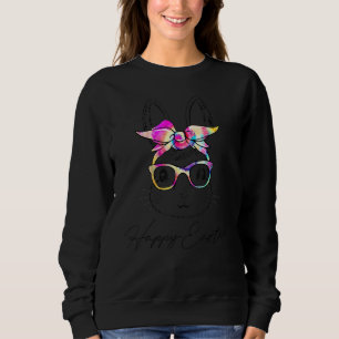 Sudadera Chica de gafas de centeno de conejo fresco feliz
