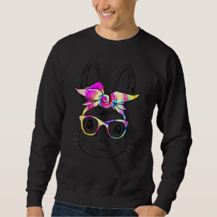 Sudadera Chica de gafas de centeno de conejo fresco feliz