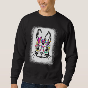 Sudadera Chica de gafas de centeno de conejo fresco feliz