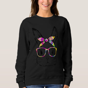 Sudadera Chica de gafas de centeno de conejo fresco feliz