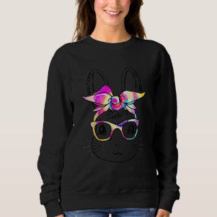 Sudadera Chica de gafas de centeno de conejo fresco feliz