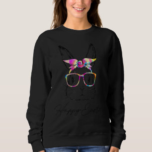 Sudadera Chica de gafas de centeno de conejo fresco feliz