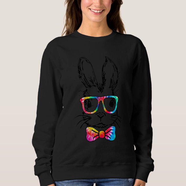 Sudadera Chica de gafas de tinte de conejo lindo (Anverso)