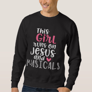 Sudadera Chica de Giftsn, teatro musical, corre sobre Jesús