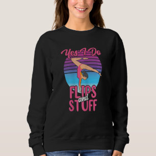 Sudadera Chica de Gimnasia Cheerading Sí Hago Flips & Stu