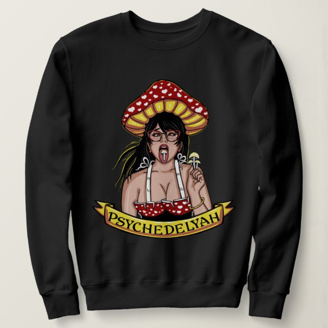 Sudadera Chica de hongos (Anverso del diseño)