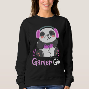 Sudadera Chica de juegos Panda Gaming Pandas Videojuego Muj