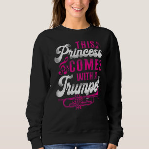 Sudadera Chica de jugador de trompeta vintage esta princesa