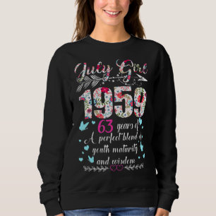 Sudadera Chica de julio de 1959 63a cumpleaños 63 años
