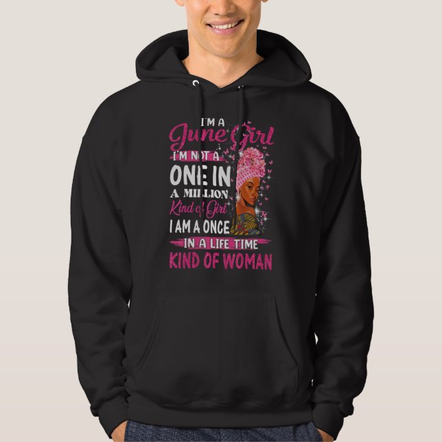Sudadera Chica de Junio No soy uno en un millón de cumpleañ (Anverso)