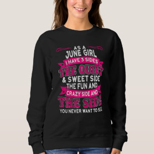 Sudadera Chica De Junio Tengo 3 Partes Feliz Cumpleaños Div