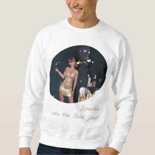 Sudadera Chica de la fiesta de Nochevieja con vestido de le