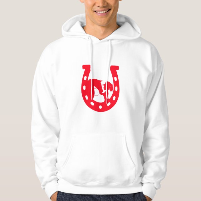 Sudadera Chica de la herradura roja y caballo (Anverso)