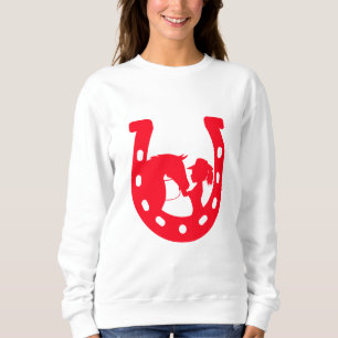 Sudadera Chica de la herradura roja y caballo