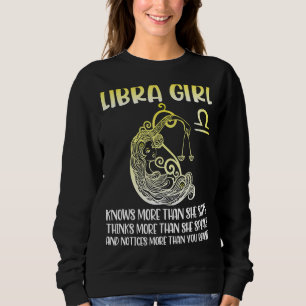 Sudadera Chica de Libra sabe más, dice que piense más en el