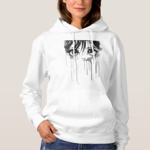 Sudadera Chica de Manga con Mirada Empapada en Pintura