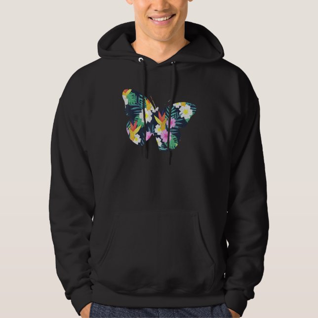 Sudadera Chica de mariposa que ama a las mariposas (Anverso)