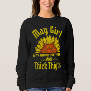 Sudadera Chica De Mayo Con Tatuajes Ojos Bonitos Y Muslos G