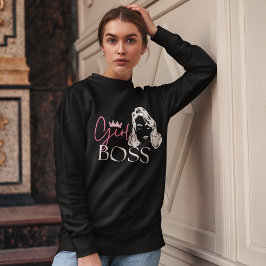 Sudadera Chica de Moda oscura citó tipografía femenina fuer