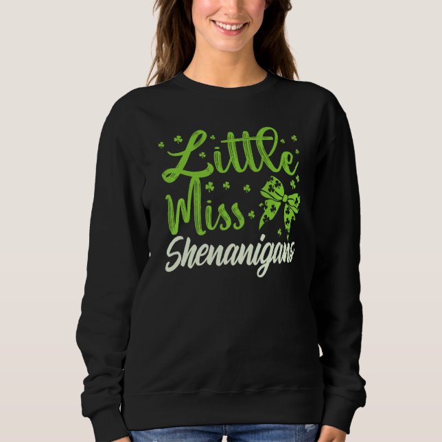 Sudadera Chica de mujeres de St Patricks Day Little Miss Sh (Anverso)