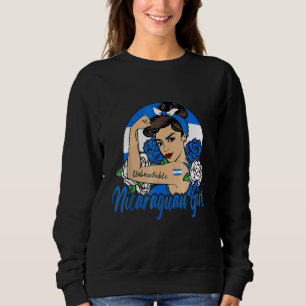Sudadera Chica de Nicaragua Mujer Nicaragüense bandera Nica