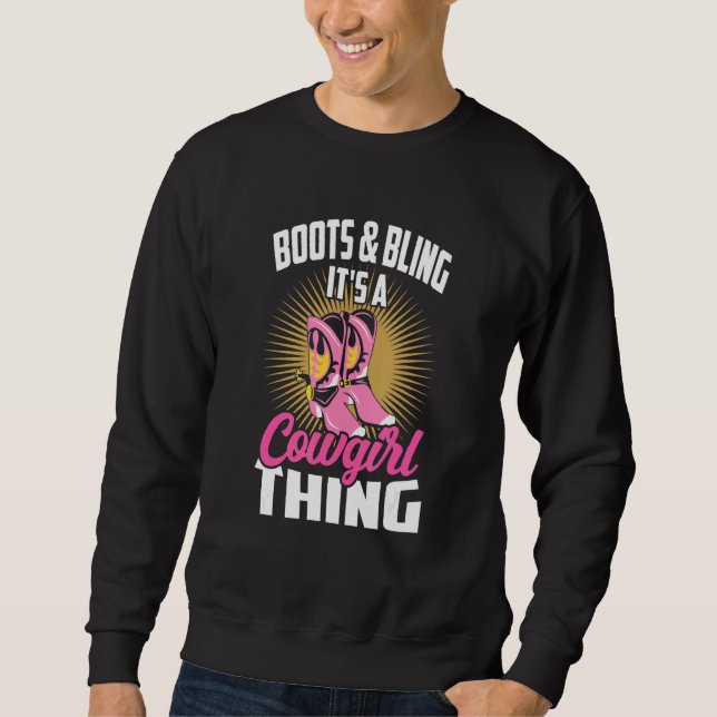 Sudadera Chica de país lindo bota diciendo que es cosa de g (Anverso)