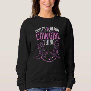 Sudadera Chica de país lindo bota diciendo que es cosa de g
