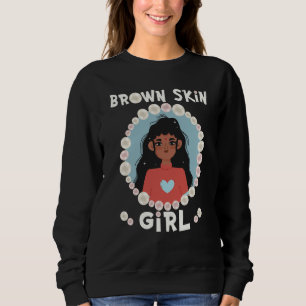 Sudadera Chica de piel morena perlas de piel Chica india Ch