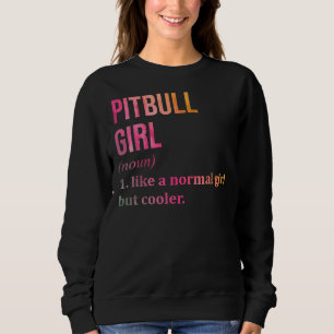 Sudadera Chica De Pitbull Diciendo Con Una Acuarela