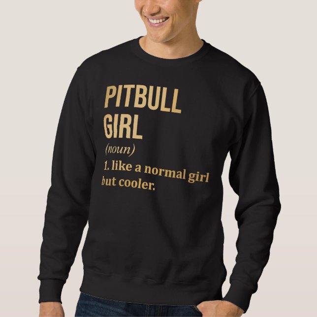 Sudadera Chica De Pitbull Diciendo En Gold Scoop (Anverso)