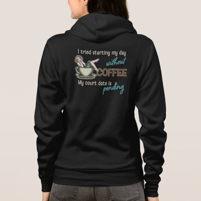 Sudadera Chica de plumas Coffee Addict (Reverso)