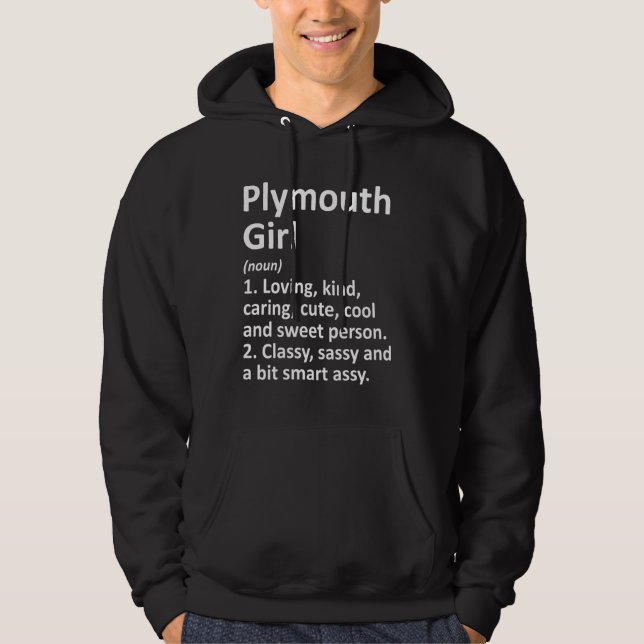 Sudadera Chica de Plymouth Wi Wisconsin Funny City Home Roo (Anverso)