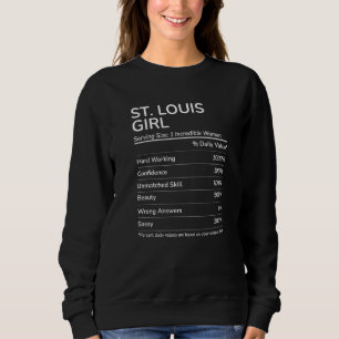 Sudadera Chica de St. Louis Divertida Ciudad natal de Misso