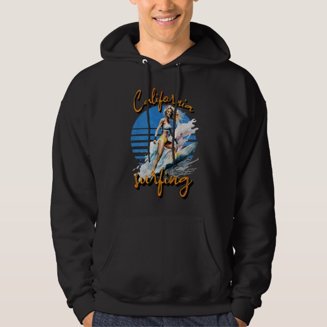 Sudadera Chica de Surfing de California (Anverso)