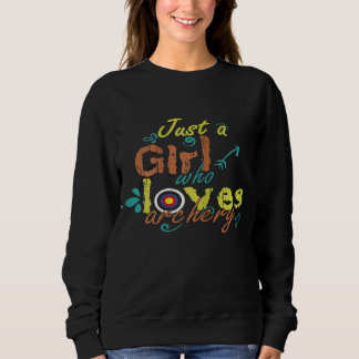 Sudadera Chica de tiro con arco ama a graciosa mujer Chicas